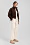 Women's Premium Rail Stitched Stand Collar Snap Fastener Zipper Quilted Coat