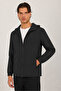 New Now Men's Black High Quality Hooded Raincoat-Jacket