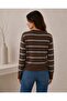 Women's Cardigan Knitwear Crew Neck Striped Buttoned - 3