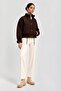 Women's Premium Rail Stitched Stand Collar Snap Fastener Zipper Quilted Coat - 2