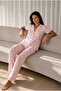 Women's Loose Long-Legged Cotton Pink Pajama Set