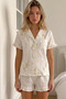 Women's Viscose Short Sleeve Regular Multi-Color Pajama Set - 3