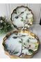 Antique Wood Look Glass Tray Set of 2 Sarissa Tree - 2