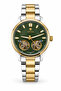 Men's Automatic Double Balance Green Dial Metal Cord Wristwatch 2 Years Warranty