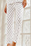Women's Young Loose Yarn-Dyed Snow White Pajama Set - 4