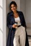 Women's Long Double-Breasted Trench Coat with Buttons Classic Model Tc0635 - 5