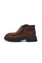 Brown Buckle Detailed Women's Loafer Boots - 2