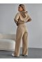 Unisex Men's Women's Healty for Printed Oversize 3 Thread Hooded Baggy Bottom Tracksuit Set - 2