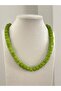 Green basement bead necklace glass bead necklace - 3