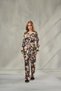 Women's Sabahlıklı Satin Pajama Set Nuit - Contrast White Piping Pocketed Homewear Nightgown Set Valentine's Day - 6