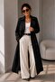 Women's Long Double-Breasted Trench Coat with Buttons Classic Model Tc0635 - 2