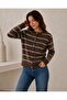 Women's Cardigan Knitwear Crew Neck Striped Buttoned - 4