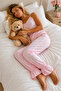 Women's Regular Fit Knitted Fabric Pink Pajama Set - 5