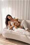 Women's Printed Lace-Up 2-Piece White Pajama Set - 2
