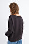 Kayık Collar Printed Sweatshirt S10662 - 6