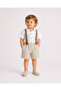 Baby Boy Linen Strap Special Occasion Set