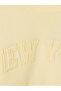Xside Yellow Crew Neck Oversize Women's Thick Sweatshirt - 7