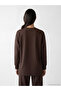 Lcw Everyday Brown Soft Touch Oversize Women's Sweatshirt - 4