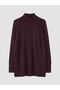 Two Mt Shop Quality Lcw Modest Purple Knitwear Plain Oversize Women's Tunic - 6