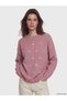Lcw Modest Pink Crew Neck Floral Embroidered Women's Knitwear Tunic