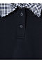 Two Mt Shop Quality Lcw Modest Navy Blue Plaid Loose & Baggy Women's Sweatshirt Tunic - 6
