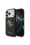 iPhone 18 Pro Case Licensed Gold Frame 4g Patterned Metal Large 4g and Text Logo Cover Black