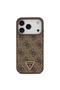 iPhone 18 Pro Case Licensed M-Safeli Stone Triangle Logo 4g Patterned Rhinestone Cover Brown - 3