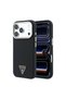 iPhone 18 Pro Case Licensed M-Safeli Pu Metal Triangle Logo Carbon Fiber Kevlar Cover Black