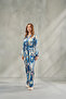 Women's Abstract Patterned Belted Satin Dressing Gown Nightgown Set Aura & Pockets and Belted Dressing Gown for Dowry and Gifts - 6