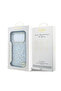 iPhone 18 Pro Case Licensed M-Safe Featured Triangle Logo Glittery Leopard Pattern Cover Blue - 8
