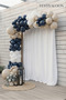 Set of 20 Navy Blue Sea Sand Beige White Balloons Birthday Party Decoration Organization Balloon - 2