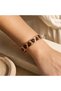Copper black triangle motif thin copper bracelet, adjustable - 2