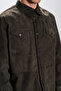 Mostar Men's Safari Real Leather Suede Shirt Khaki - 6
