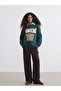 Xside Green Printed Women's Thick Sweatshirt - 2