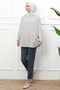 White Glitter Striped Shirt - 3