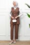 Mink Bead Detailed Vest and Trouser Set - 2