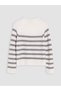 Lcw Modest Gray Crew Neck Striped Women's Knitwear Sweater - 7