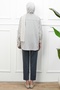 White Glitter Striped Shirt - 5