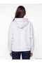 Lcw Modest Gray Hooded Oversize Women's Thick Zippered Sweatshirt - 4