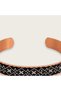Black and white star stripe thin copper bracelet, adjustable - 4
