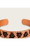 Copper black triangle motif thin copper bracelet, adjustable - 4