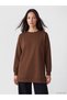 Two Mt Shop Quality Brown Diver Fabric Plain Comfortable & Relaxing Women's Sweatshirt Tunic