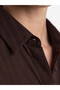 Lcw Everyday Brown Striped Women's Shirt Tunic with Tie Waist - 3
