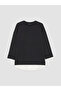 Lcw Everyday Black Oversize Soft Touch Women's Sweatshirt - 5