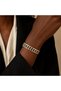 Black and white checkered thin copper bracelet, adjustable - 6