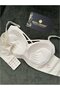 Siena Laser Cut Seamless Ribbed Textured Bra with No Visible Marks and Hand-Covered Chest Detail - 3