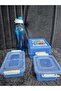 4-Piece School Lunch Set 1.4 Lt + 750ml Water Bottle School Lunch Set 4-Piece