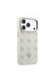 iPhone 18 Pro Case Original Licensed M-Safe Classic Text and 4g Logo Pu Leather Peony Cover Beige - 4