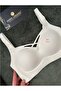 Siena Laser Cut Seamless Ribbed Textured Bra with No Visible Marks and Hand-Covered Chest Detail - 4