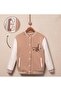 Pulled Pocket, Ribbed, Embroidered Children's College Coat / School Coat